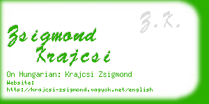 zsigmond krajcsi business card